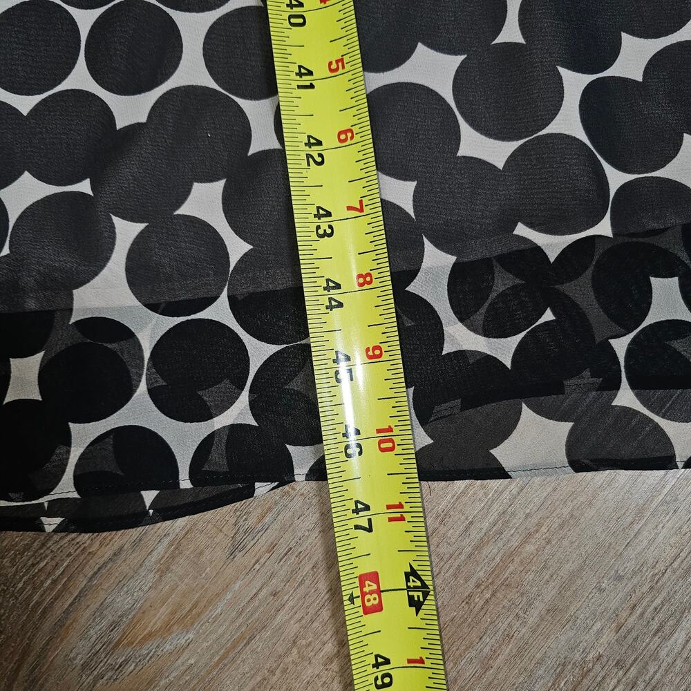 Anne Klein Lined Black and White Polka Dot Sleeveless Midi Dress Large - Picture 7 of 10